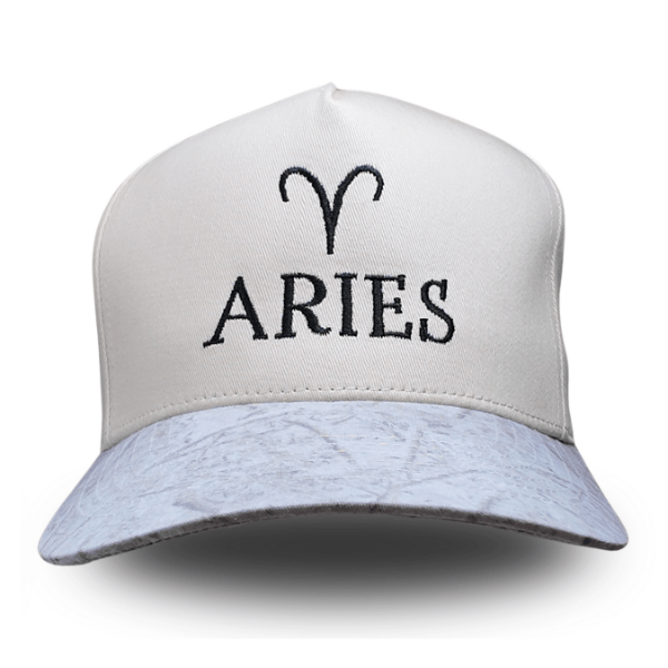 C.C Apparel Aries C.C Unisex Embroidered Zodiac Sign Astrology Symbol Cap Premium Streetwear Style Snapback Trucker Hat