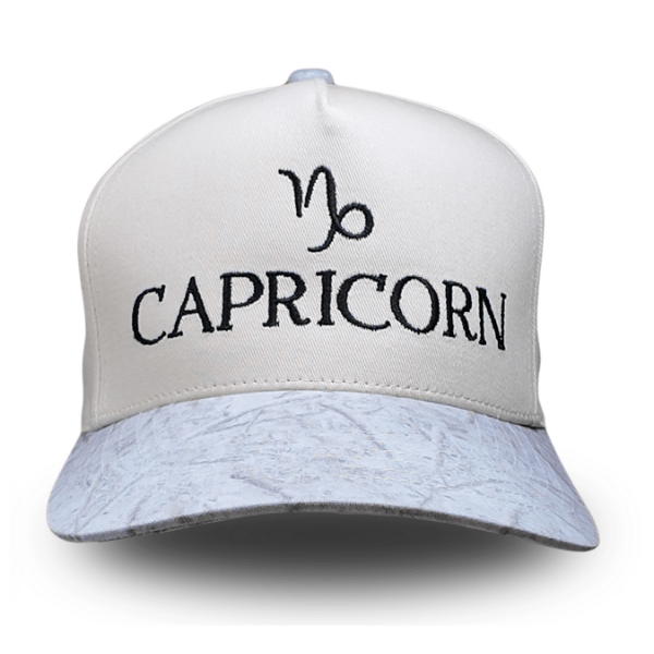 C.C Apparel Capricorn C.C Unisex Embroidered Zodiac Sign Astrology Symbol Cap Premium Streetwear Style Snapback Trucker Hat