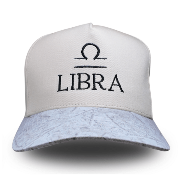 C.C Apparel Libra C.C Unisex Embroidered Zodiac Sign Astrology Symbol Cap Premium Streetwear Style Snapback Trucker Hat
