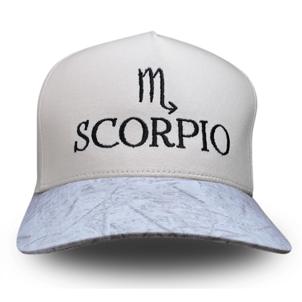 C.C Apparel Scorpio C.C Unisex Embroidered Zodiac Sign Astrology Symbol Cap Premium Streetwear Style Snapback Trucker Hat