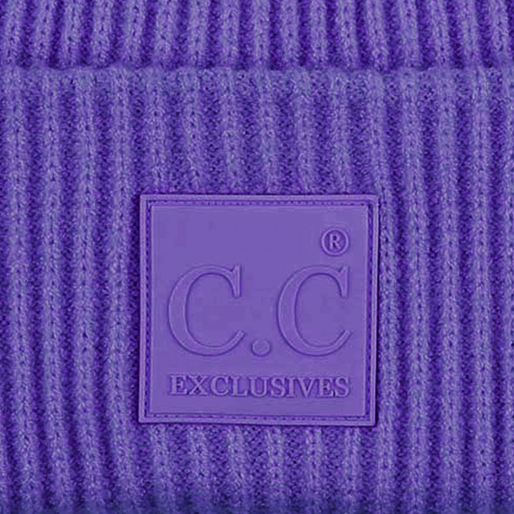 C.C Apparel C.C Unisex Winter Thick Knit Plain Cuff Skull Cap Beanie Hat