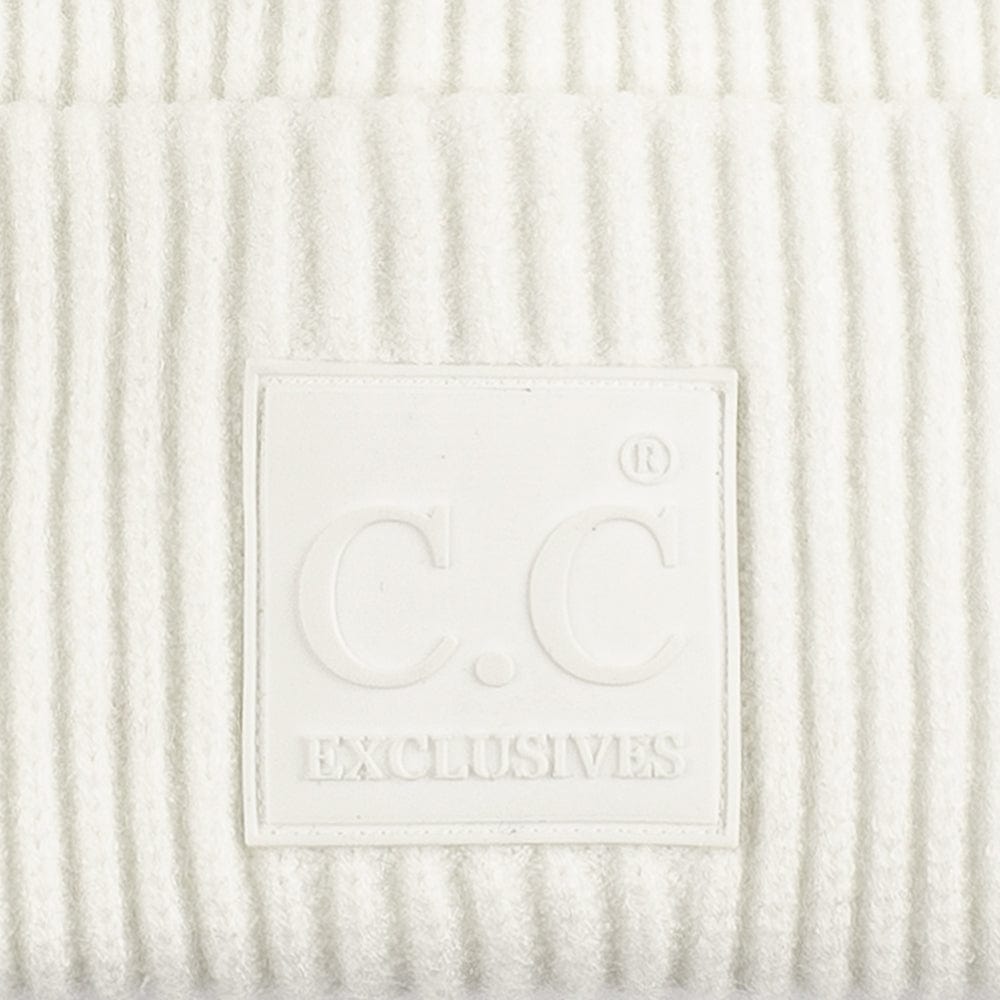 C.C Apparel C.C Unisex Winter Thick Knit Plain Cuff Skull Cap Beanie Hat