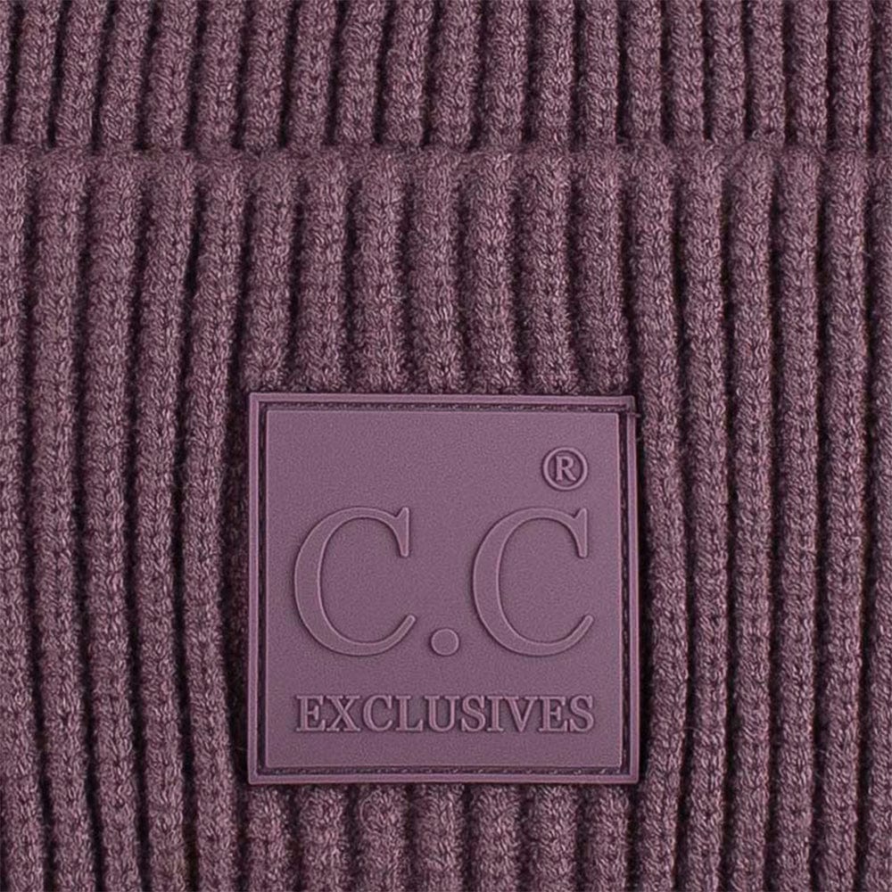 C.C Apparel C.C Unisex Winter Thick Knit Plain Cuff Skull Cap Beanie Hat
