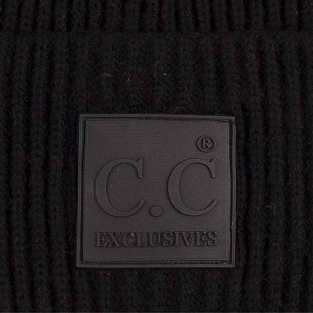 C.C Apparel C.C Unisex Winter Thick Knit Plain Cuff Skull Cap Beanie Hat