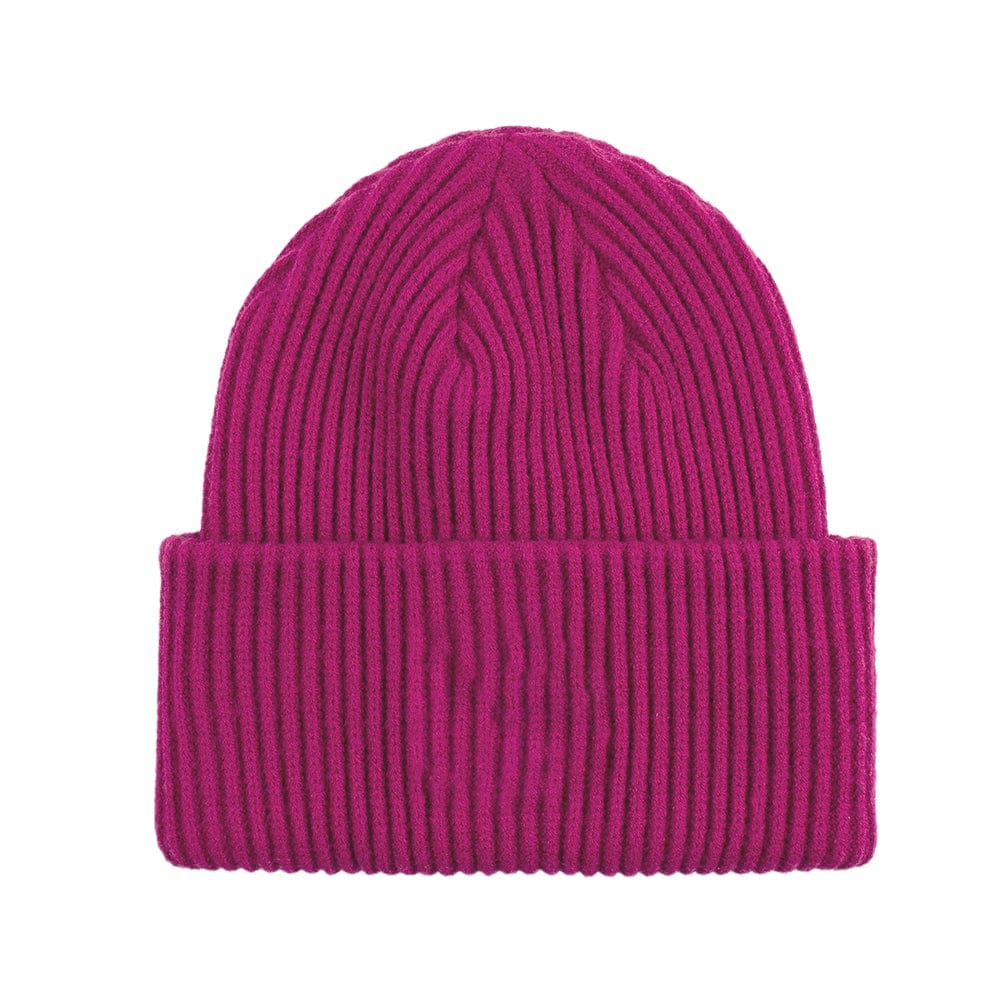 C.C Apparel C.C Unisex Winter Thick Knit Plain Cuff Skull Cap Beanie Hat