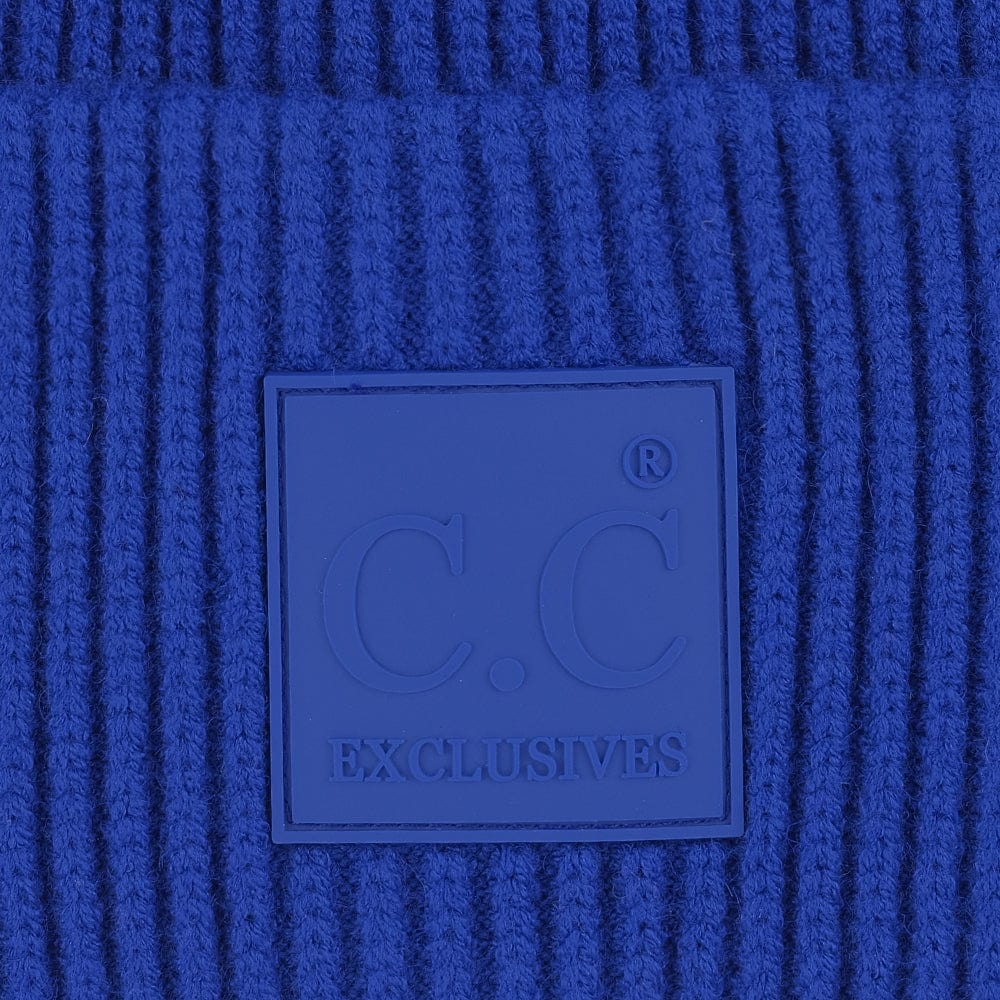 C.C Apparel C.C Unisex Winter Thick Knit Plain Cuff Skull Cap Beanie Hat