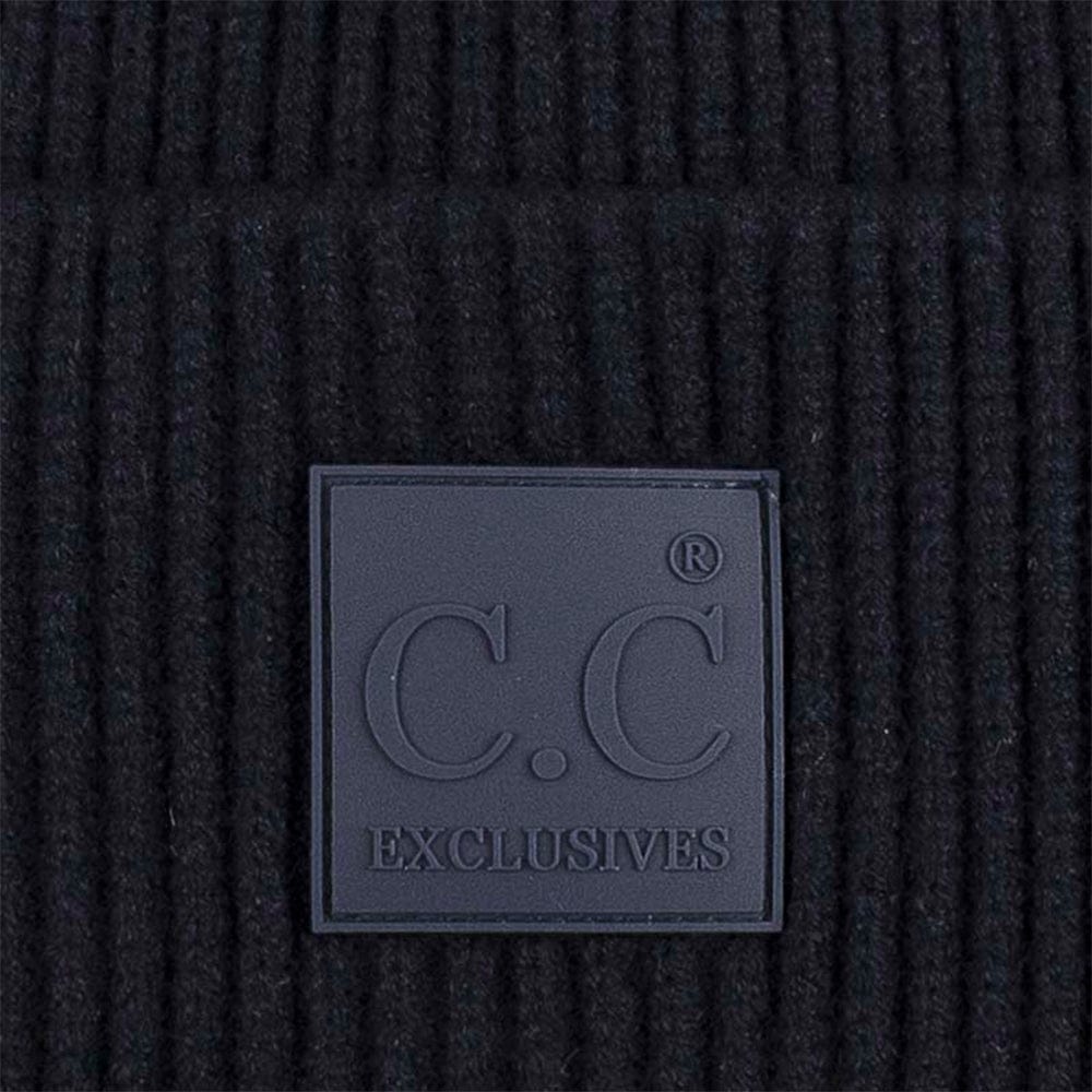 C.C Apparel C.C Unisex Winter Thick Knit Plain Cuff Skull Cap Beanie Hat