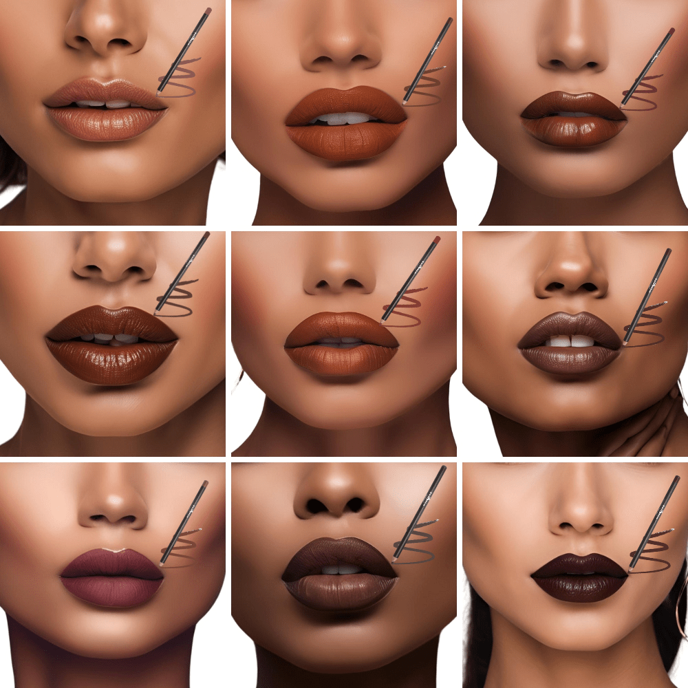 Italia Deluxe Cosmetics Lip Kit by Italia Deluxe Top 5 Lipstick and Ultrafine Lipliner Set, Creamy and Highly Pigmented Lip Makeup Combo