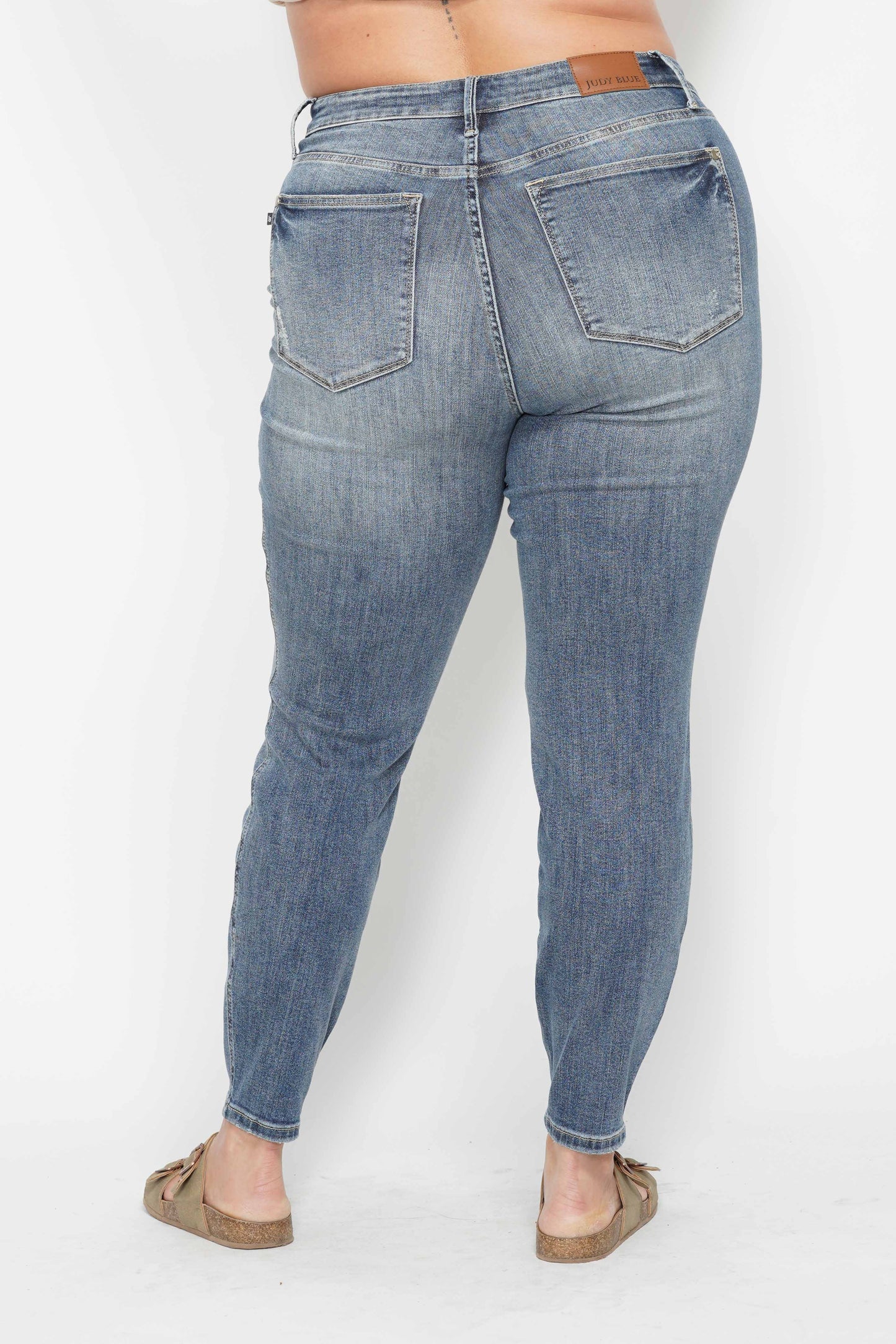 Judy Blue Apparel Judy Blue High Waist Tummy Control Contrast Wash Skinny Jeans - Womenswear, Bottoms, Skinny Fit, Comfortable Design
