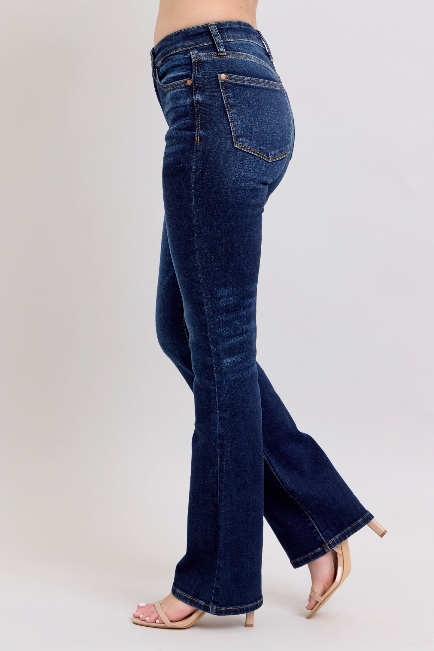 Judy Blue Apparel Judy Blue Mid Rise Dark Wash Bootcut Denim Jeans for Women