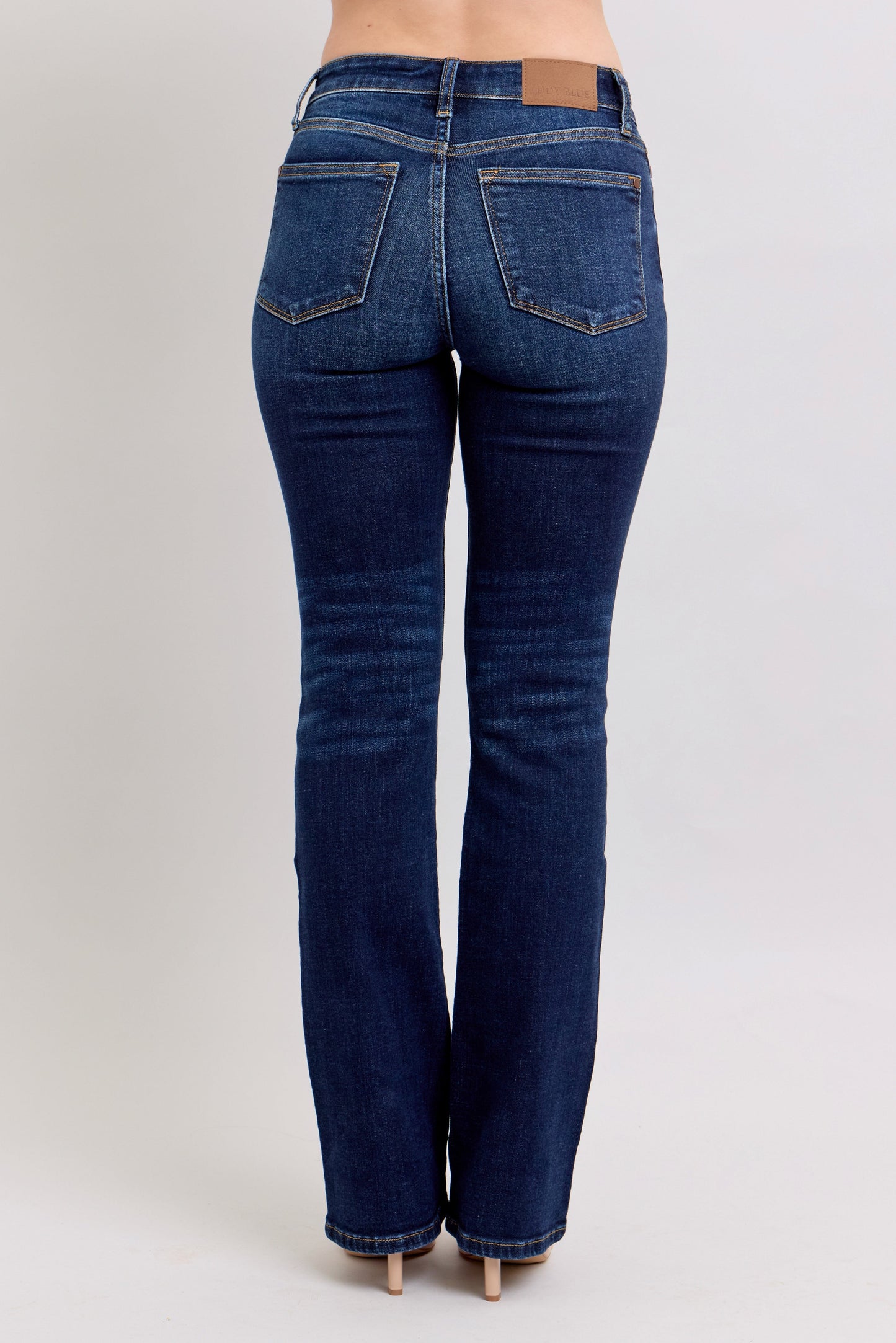 Judy Blue Apparel Judy Blue Mid Rise Dark Wash Bootcut Denim Jeans for Women