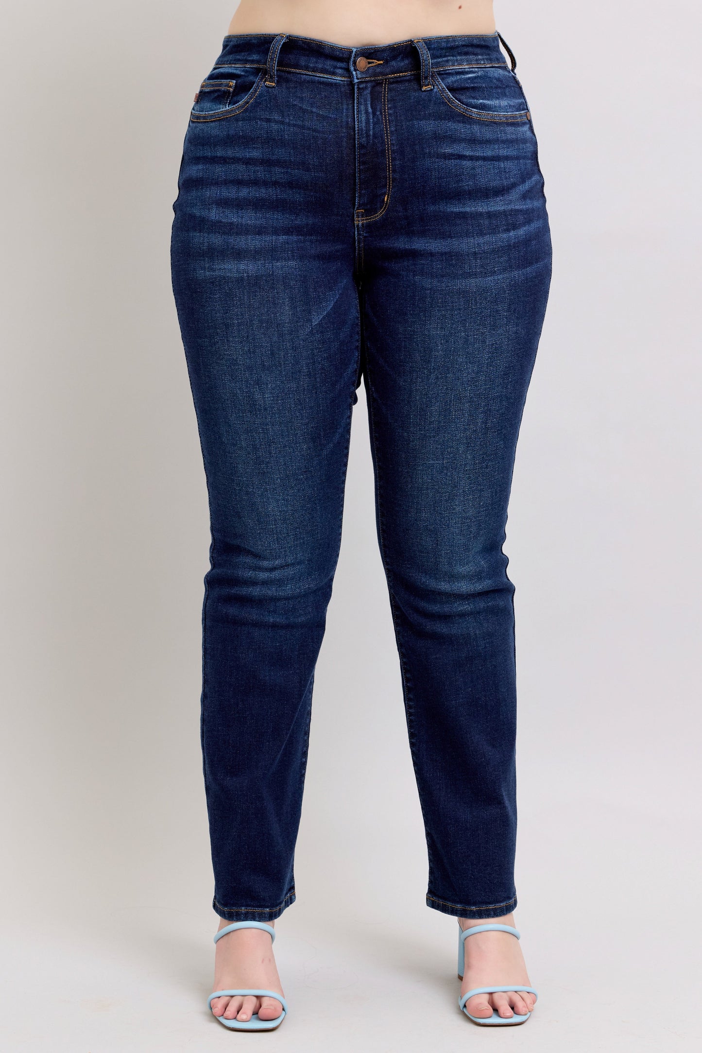Judy Blue Apparel 14W Judy Blue Mid Rise Dark Wash Bootcut Denim Jeans for Women