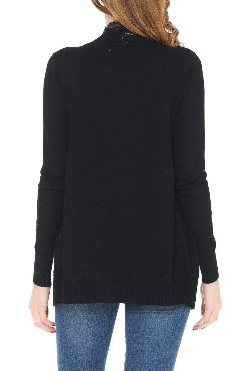 Auliné Collection Apparel Auliné Collection Women's Classic Casual Solid Open Front Sweater Knit Cardigan