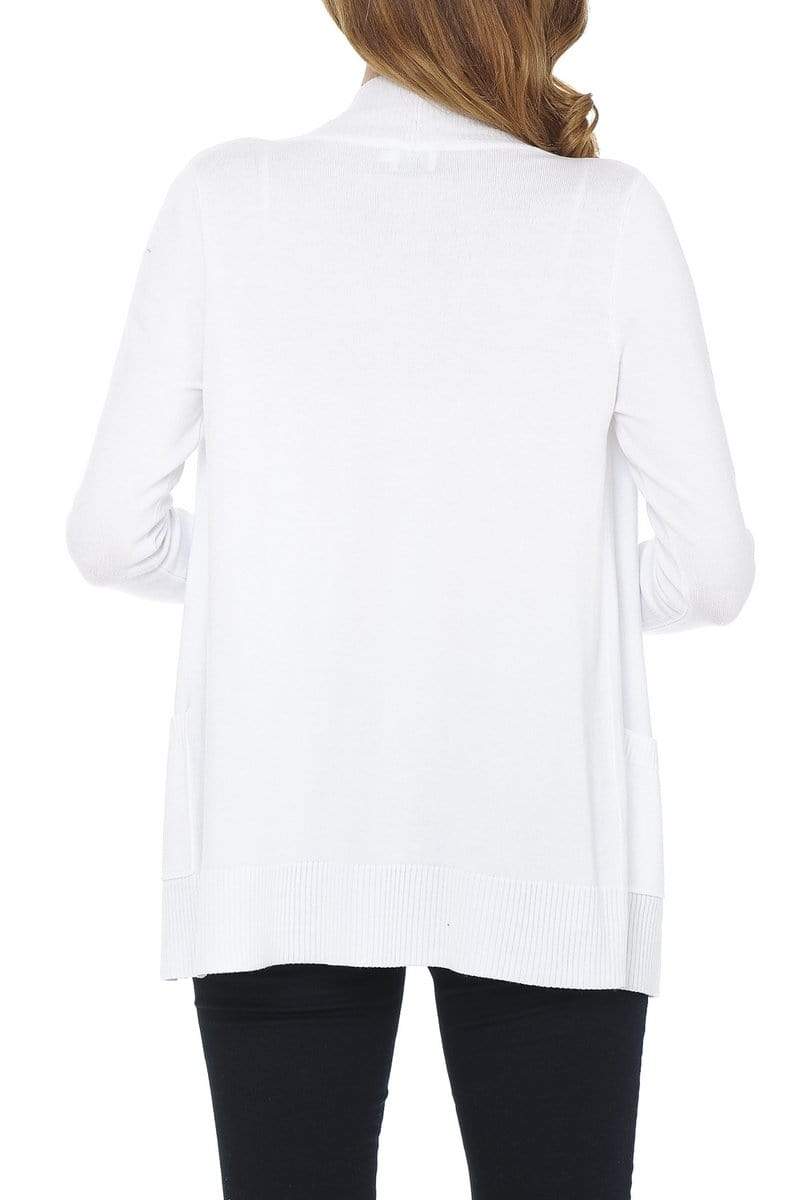 Auliné Collection Apparel Auliné Collection Women's Classic Casual Solid Open Front Sweater Knit Cardigan