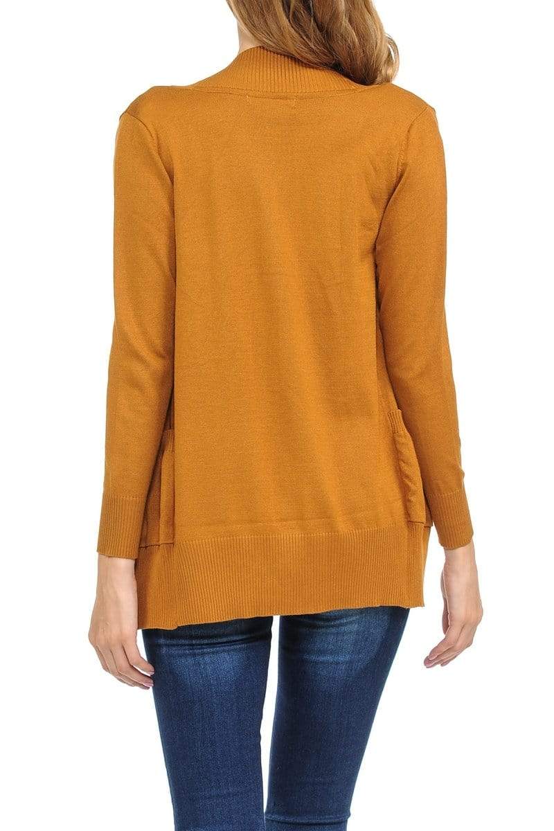 Auliné Collection Apparel Auliné Collection Women's Classic Casual Solid Open Front Sweater Knit Cardigan