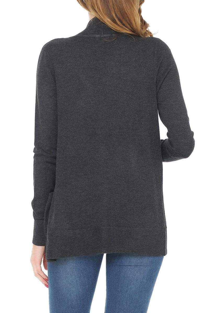 Auliné Collection Apparel Auliné Collection Women's Classic Casual Solid Open Front Sweater Knit Cardigan