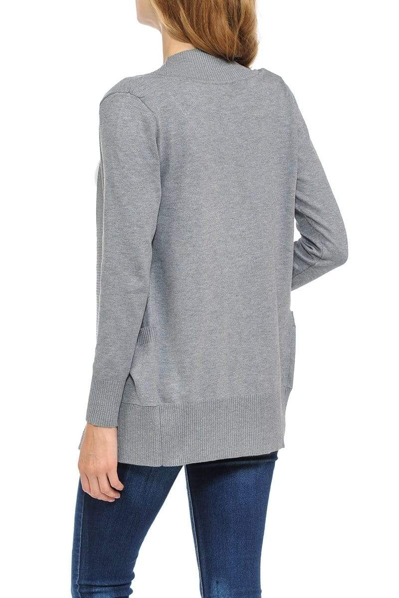 Auliné Collection Apparel Auliné Collection Women's Classic Casual Solid Open Front Sweater Knit Cardigan