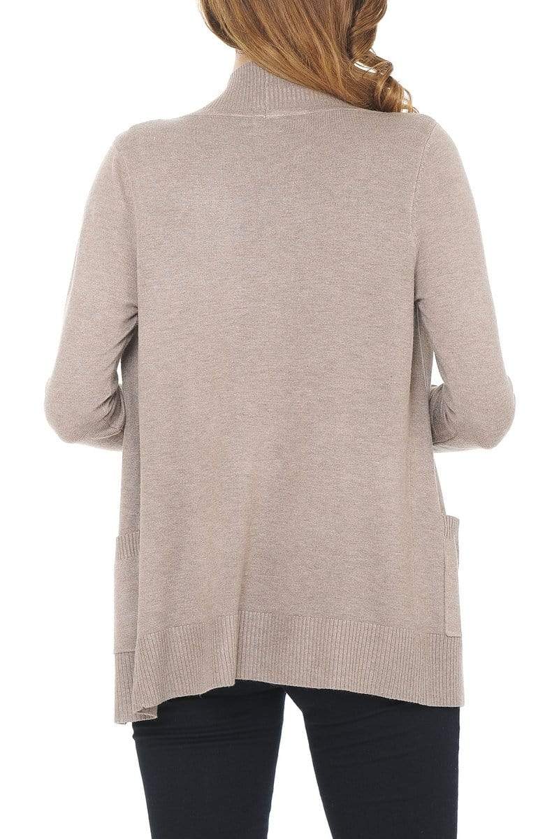 Auliné Collection Apparel Auliné Collection Women's Classic Casual Solid Open Front Sweater Knit Cardigan
