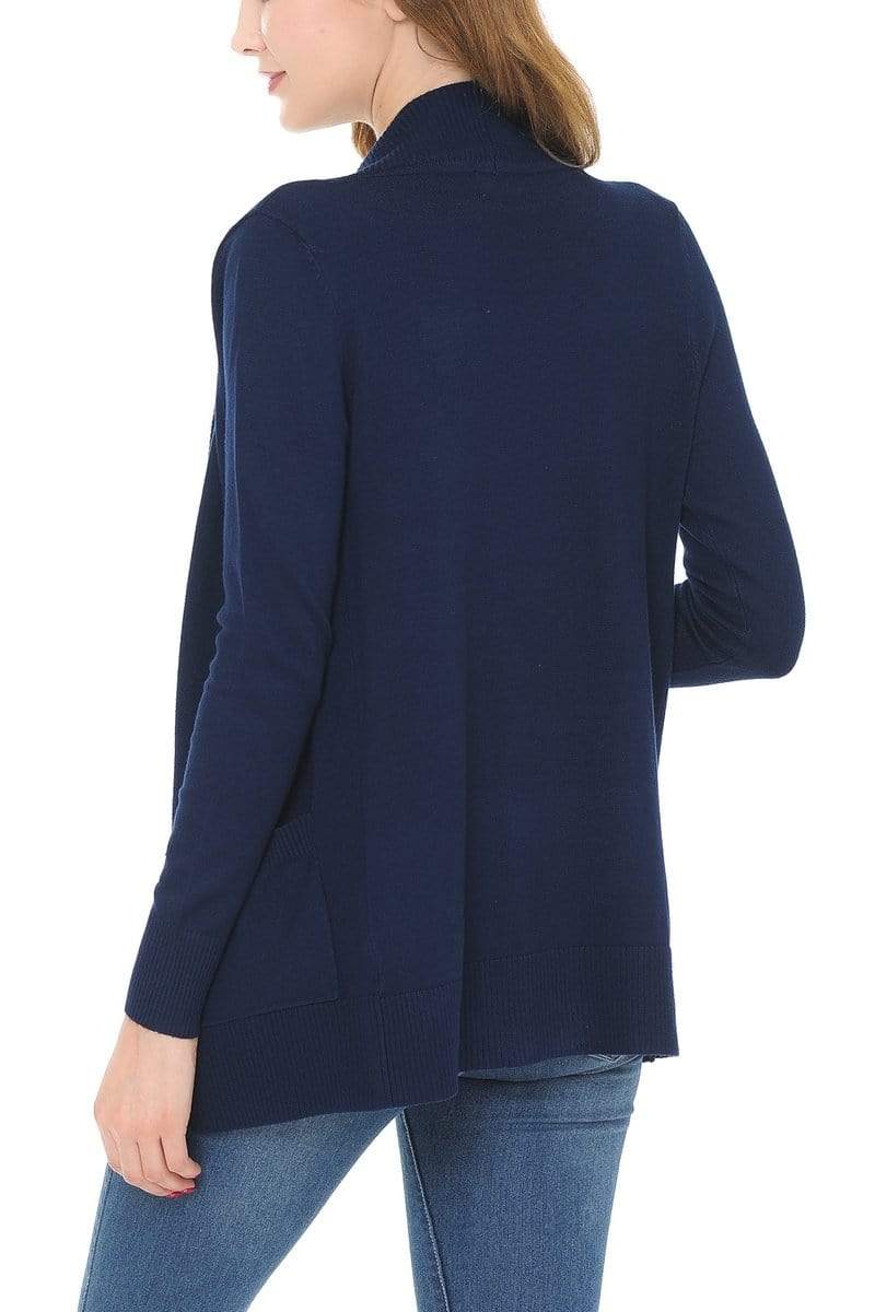 Auliné Collection Apparel Auliné Collection Women's Classic Casual Solid Open Front Sweater Knit Cardigan