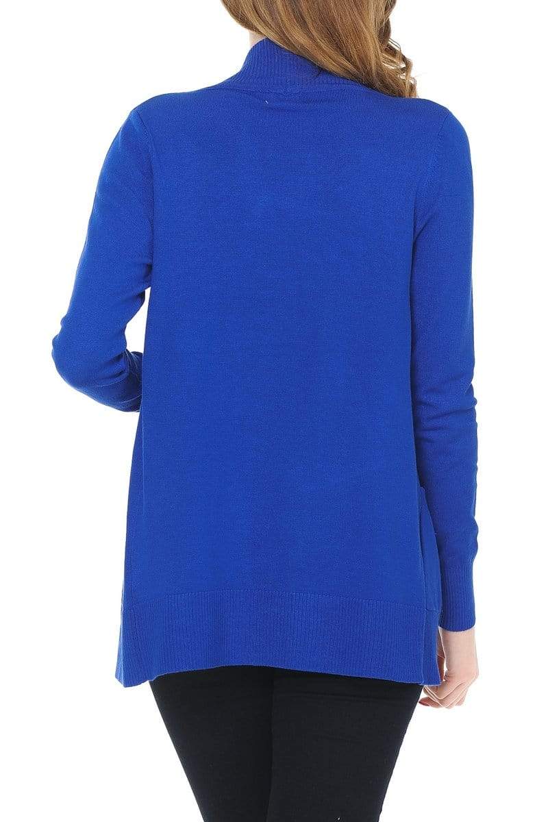 Auliné Collection Apparel Auliné Collection Women's Classic Casual Solid Open Front Sweater Knit Cardigan