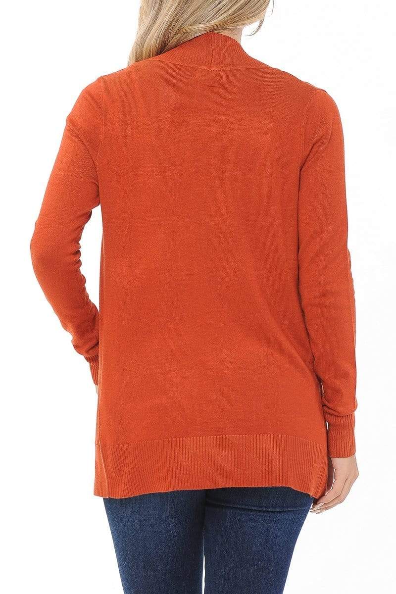 Auliné Collection Apparel Auliné Collection Women's Classic Casual Solid Open Front Sweater Knit Cardigan