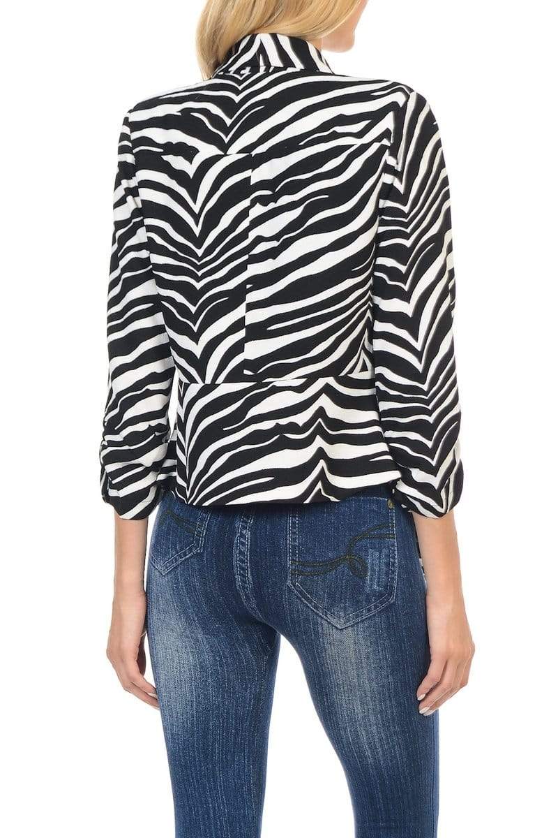 Auliné Collection Apparel Auliné Collection Women's Lined Flowy Open Closure Color Casual Blazer