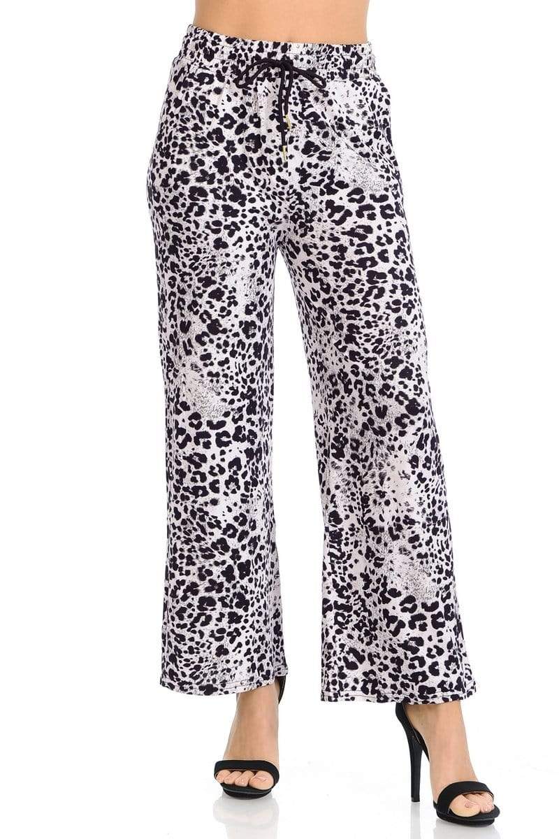 Auliné Collection Apparel Auliné Collection Womens High Waisted Loose Wide Leg Drawstring Palazzo Pants