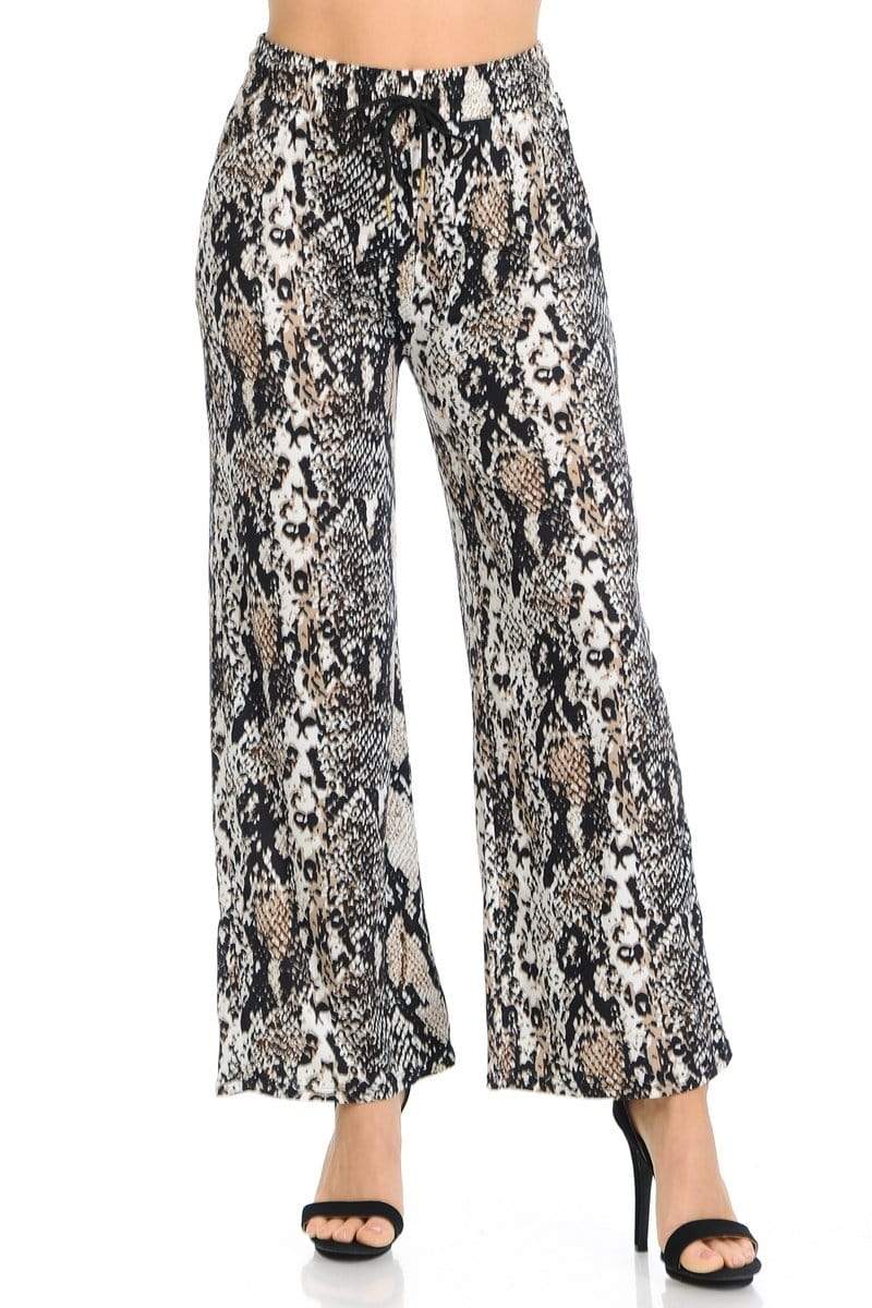 Auliné Collection Apparel Auliné Collection Womens High Waisted Loose Wide Leg Drawstring Palazzo Pants