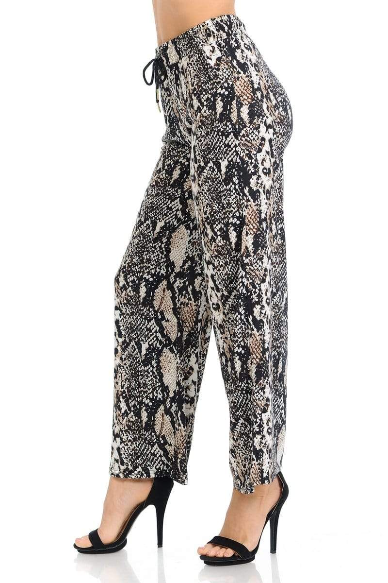 Auliné Collection Apparel Auliné Collection Womens High Waisted Loose Wide Leg Drawstring Palazzo Pants
