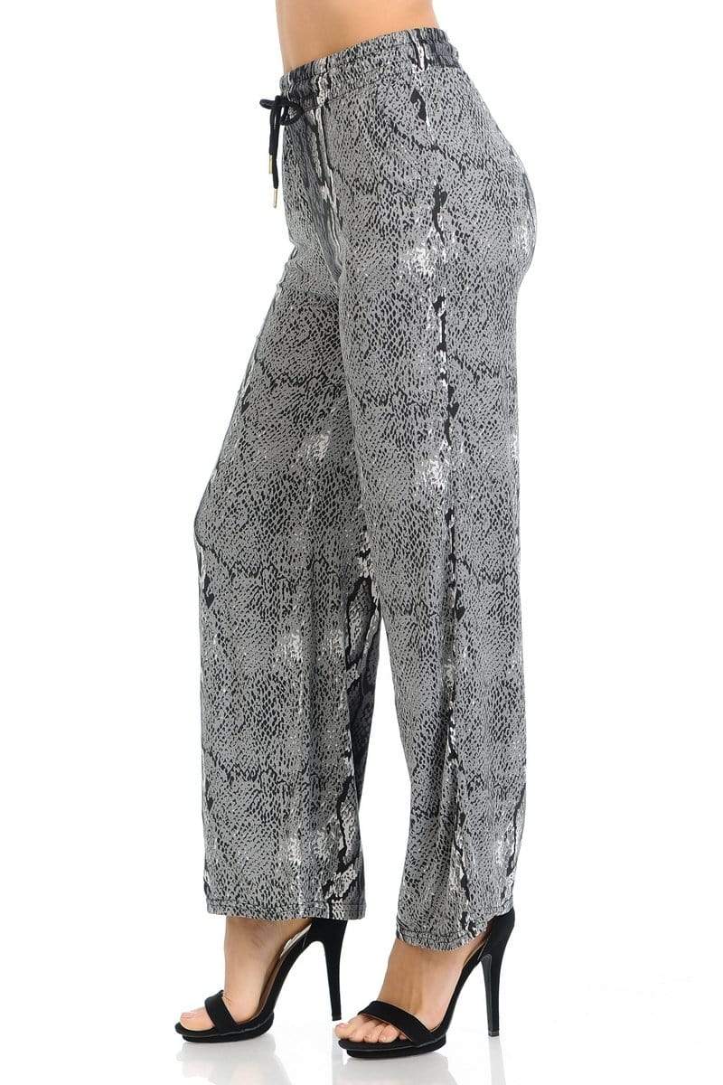 Auliné Collection Apparel Auliné Collection Womens High Waisted Loose Wide Leg Drawstring Palazzo Pants