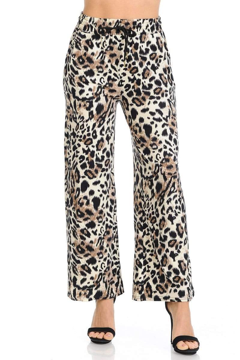 Auliné Collection Apparel Auliné Collection Womens High Waisted Loose Wide Leg Drawstring Palazzo Pants