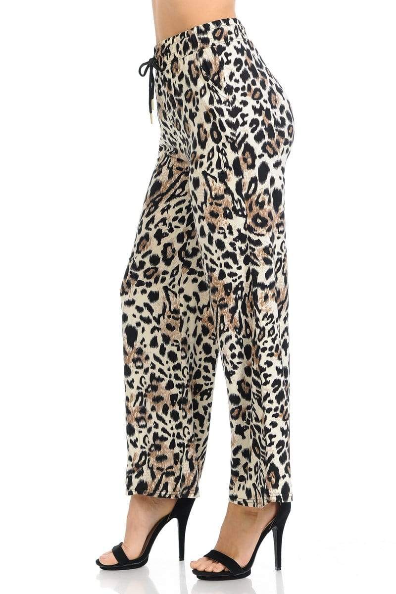 Auliné Collection Apparel Auliné Collection Womens High Waisted Loose Wide Leg Drawstring Palazzo Pants