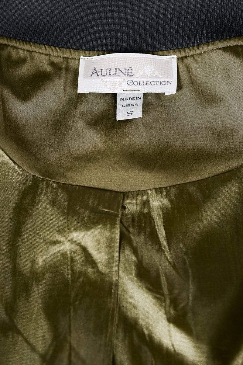 Auliné Collection Apparel Auliné Collection Womens Lightweight Long Patched Windbreaker Bomber Jacket