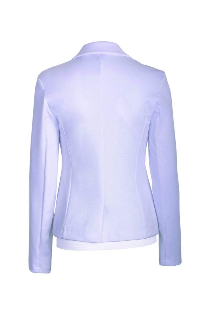 Auliné Collection Apparel Auliné Collection Womens Office Work One Button Closure Long Sleeves Knit Blazer