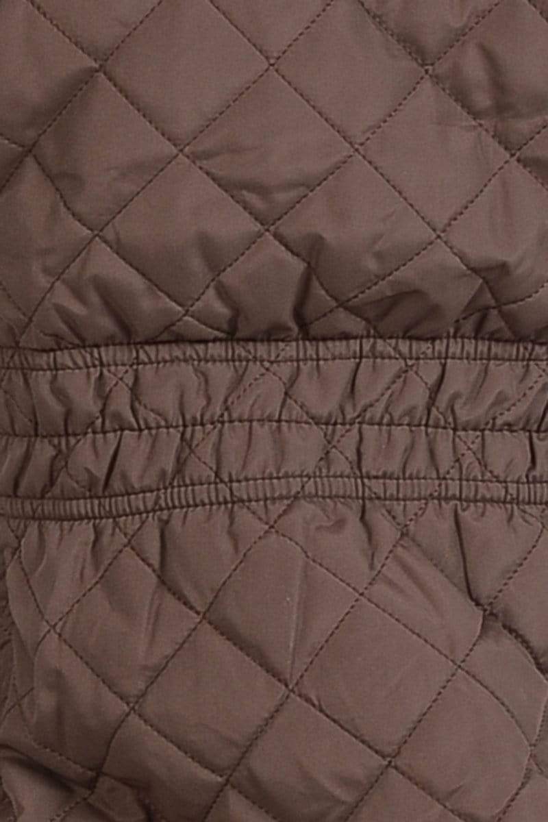 Auliné Collection Apparel Auliné Collection Womens Quilted Zip Up Lightweight Fur Hooded Padding Vest