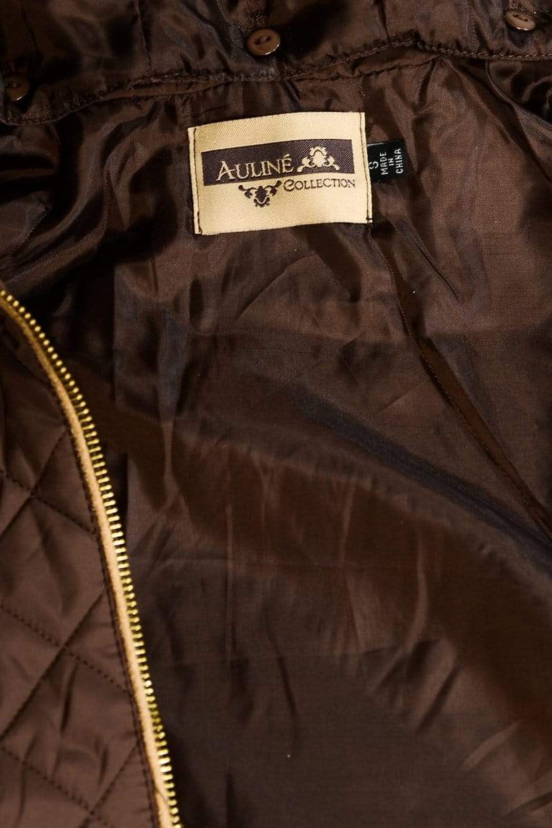 Auliné Collection Apparel Auliné Collection Womens Quilted Zip Up Lightweight Fur Hooded Padding Vest