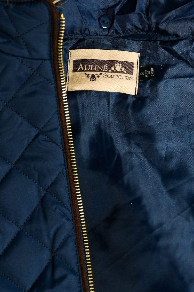 Auliné Collection Apparel Auliné Collection Womens Quilted Zip Up Lightweight Fur Hooded Padding Vest