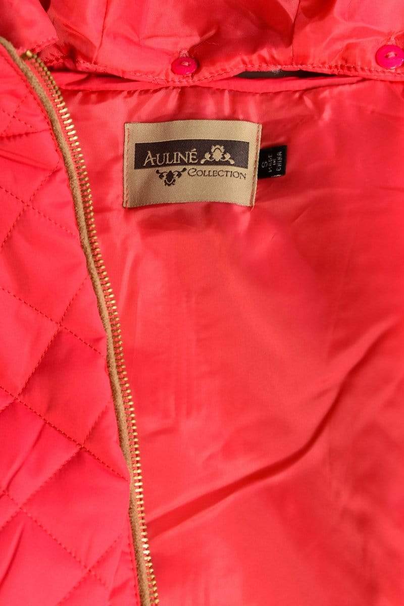 Auliné Collection Apparel Auliné Collection Womens Quilted Zip Up Lightweight Fur Hooded Padding Vest