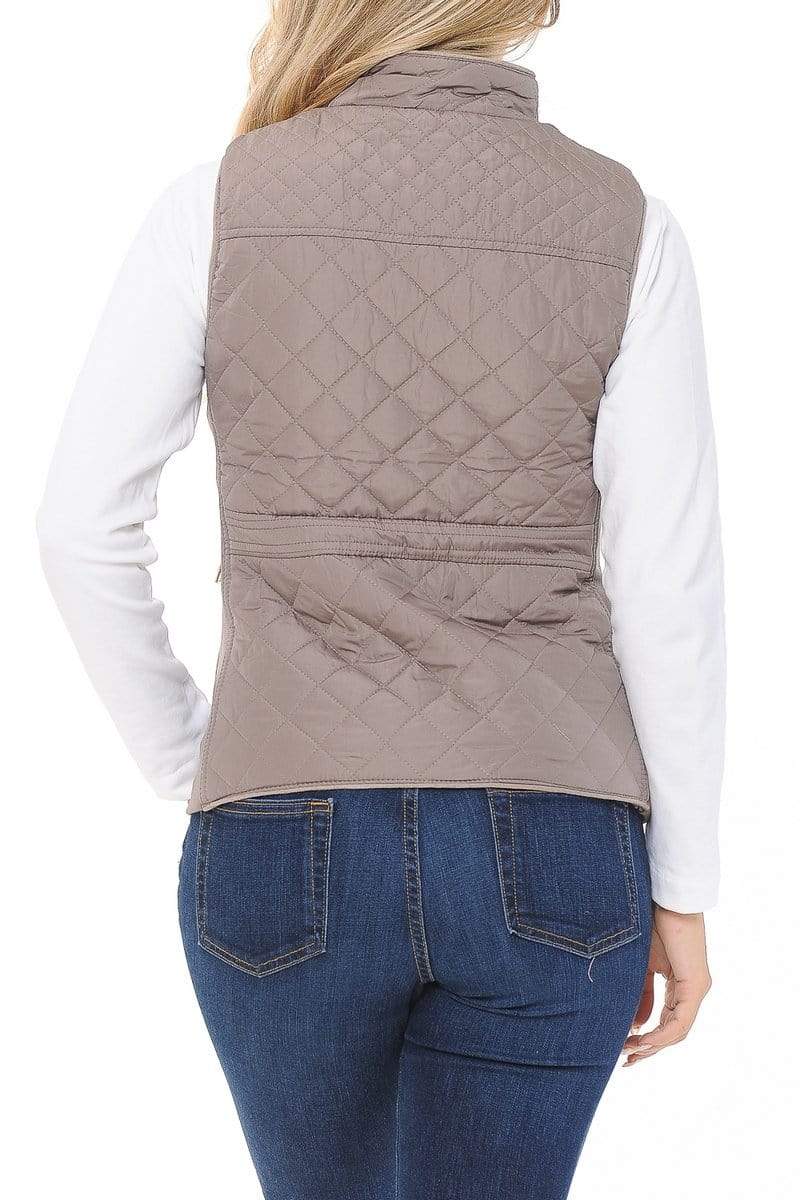 Auliné Collection Apparel Auliné Collection Womens Quilted Zip Up Lightweight Padding MFZP Vest