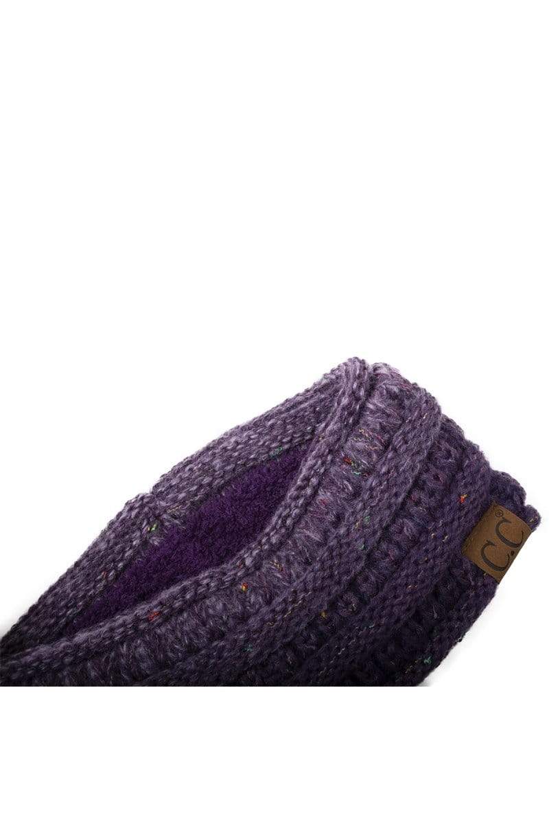 C.C Apparel C.C Soft Stretch Winter Warm Cable Knit Fuzzy Lined Confetti Ombre Ear Warmer Headband