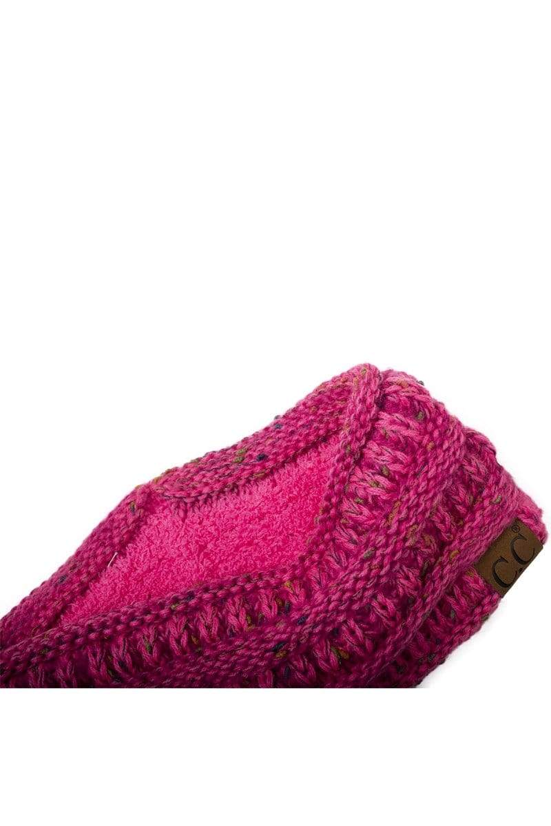 C.C Apparel C.C Soft Stretch Winter Warm Cable Knit Fuzzy Lined Confetti Ombre Ear Warmer Headband