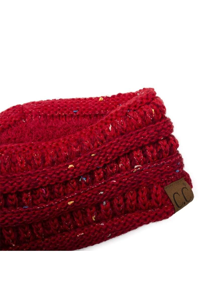 C.C Apparel C.C Soft Stretch Winter Warm Cable Knit Fuzzy Lined Confetti Ombre Ear Warmer Headband
