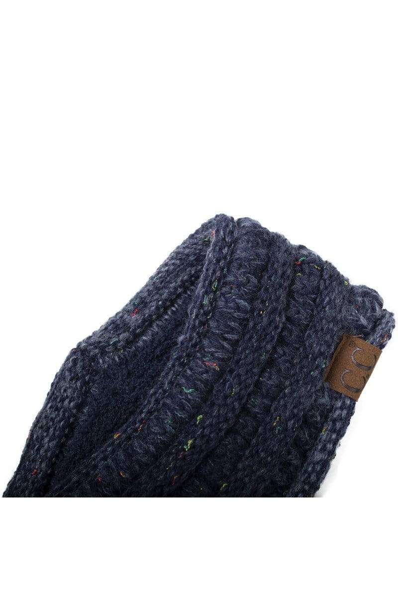C.C Apparel C.C Soft Stretch Winter Warm Cable Knit Fuzzy Lined Confetti Ombre Ear Warmer Headband