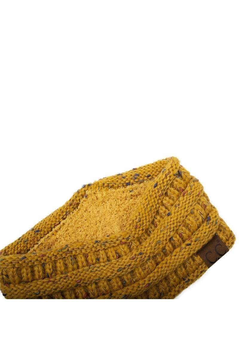 C.C Apparel C.C Soft Stretch Winter Warm Cable Knit Fuzzy Lined Confetti Ombre Ear Warmer Headband