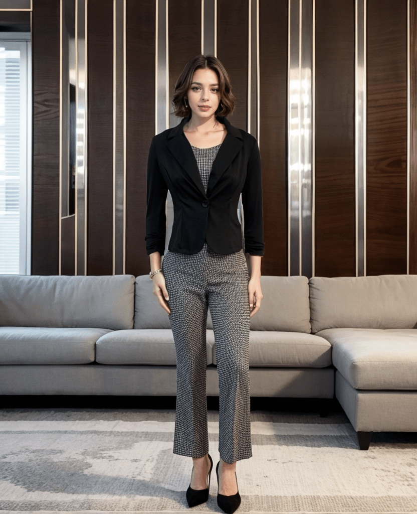 Auliné Collection Apparel Auliné Collection Women's Casual Work Solid Color Knit Blazer