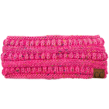 C.C Apparel Bubblegum Pink C.C Soft Stretch Winter Warm Cable Knit Fuzzy Lined Ear Warmer Headband for Women Head Wrap
