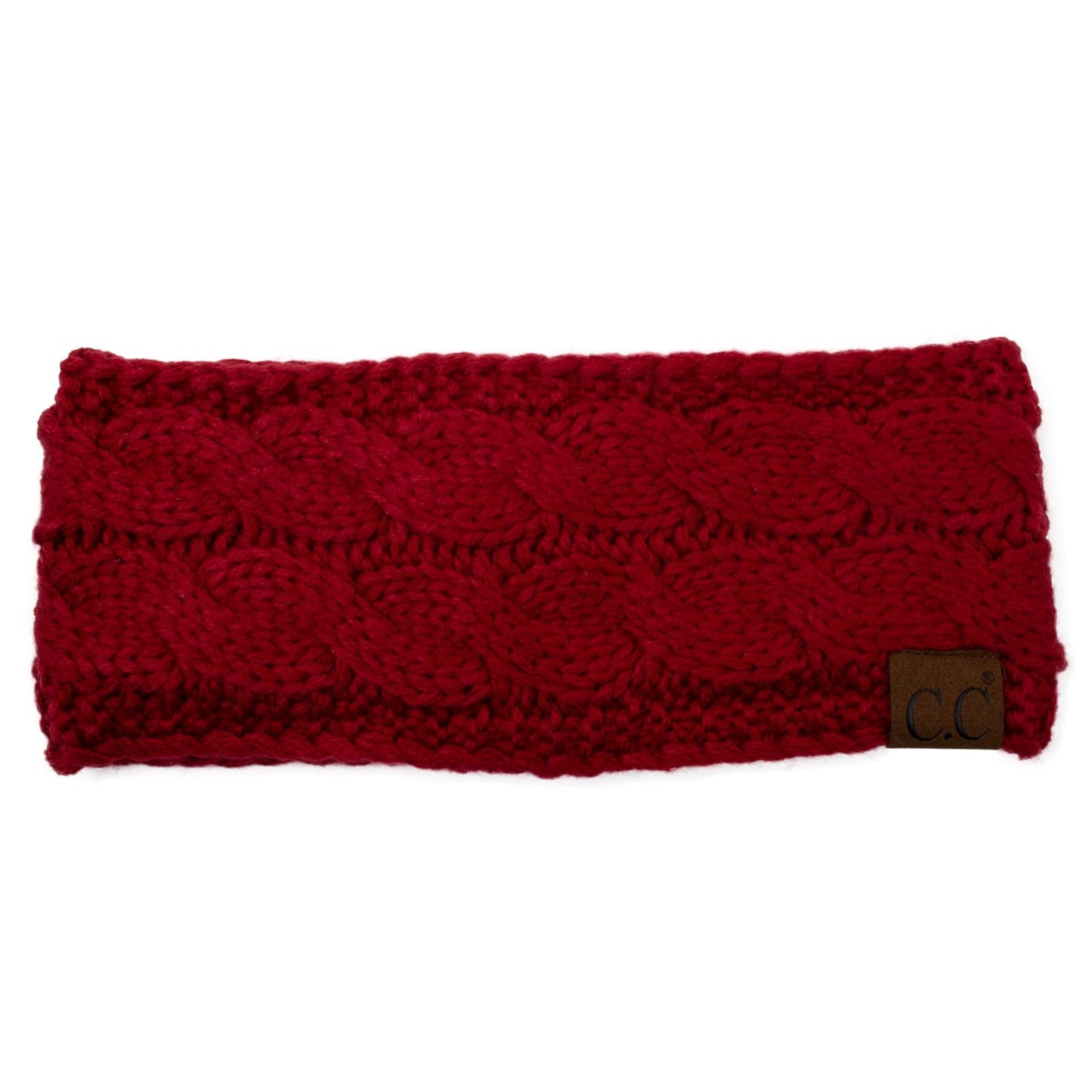 C.C Apparel Cardinal C.C Soft Stretch Winter Warm Cable Knit Fuzzy Lined Ear Warmer Headband for Women Head Wrap