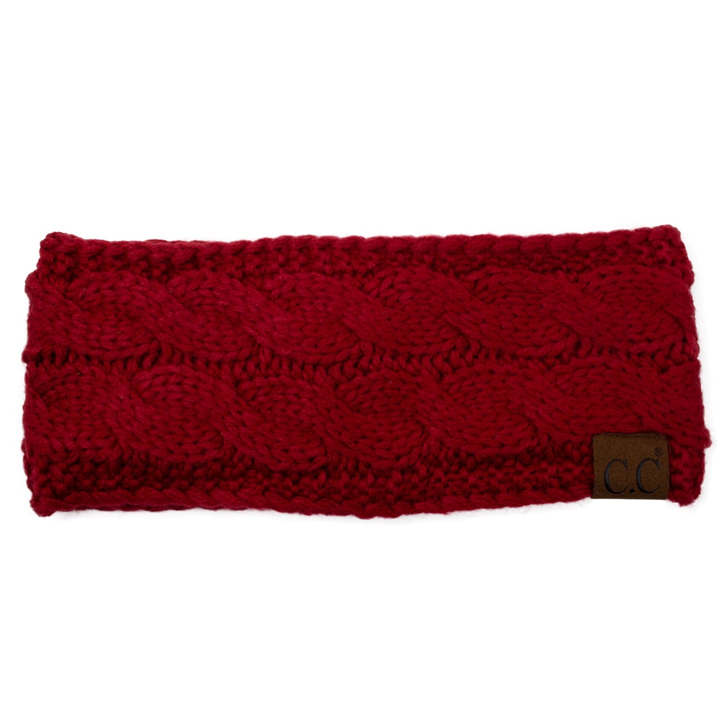 C.C Apparel Cardinal C.C Soft Stretch Winter Warm Cable Knit Fuzzy Lined Ear Warmer Headband for Women Head Wrap