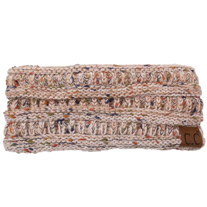 C.C Apparel Ombre Oatmeal C.C Soft Stretch Winter Warm Cable Knit Fuzzy Lined Ear Warmer Headband for Women Head Wrap