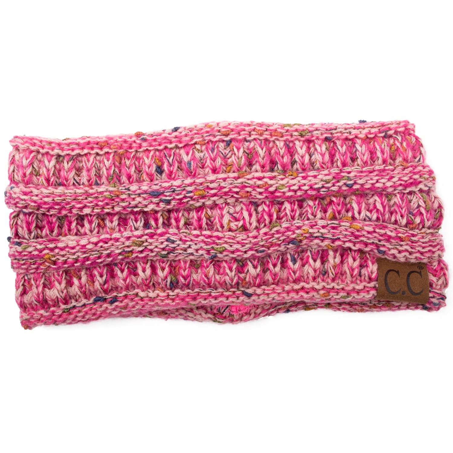 C.C Apparel Ombre Rose C.C Soft Stretch Winter Warm Cable Knit Fuzzy Lined Ear Warmer Headband for Women Head Wrap